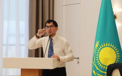 Professor of the Department of Business and Management, Abeldinov Yerlan Slyambekovich, held a lesson as part of the Tansholpan project