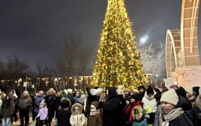 A New Year’s Eve tree lighting party was held for residents of the KSK microdistrict